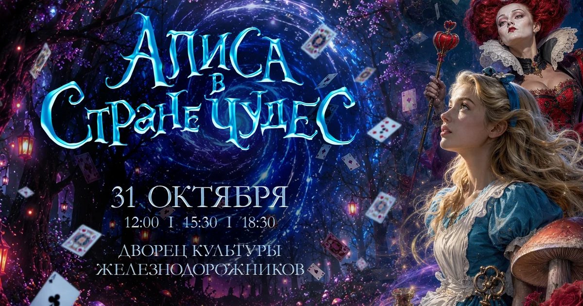 Афиша «Алиса в Стране чудес»