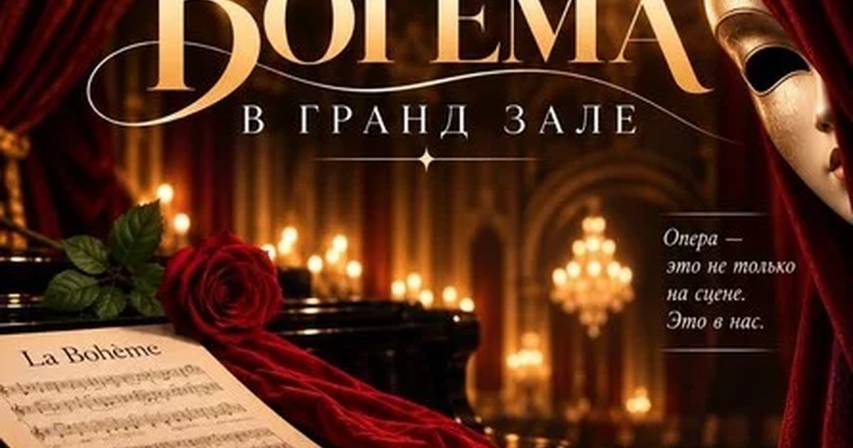 Афиша «БОГЕМА в ГРАНД ЗАЛЕ. Концерт оперного вокала в рамках проекта "ДЫШИ ОПЕРОЙ".»