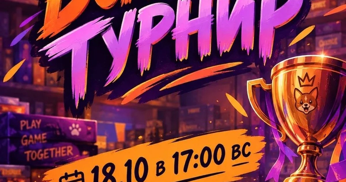 Афиша «Большой турнир по настольным играм»