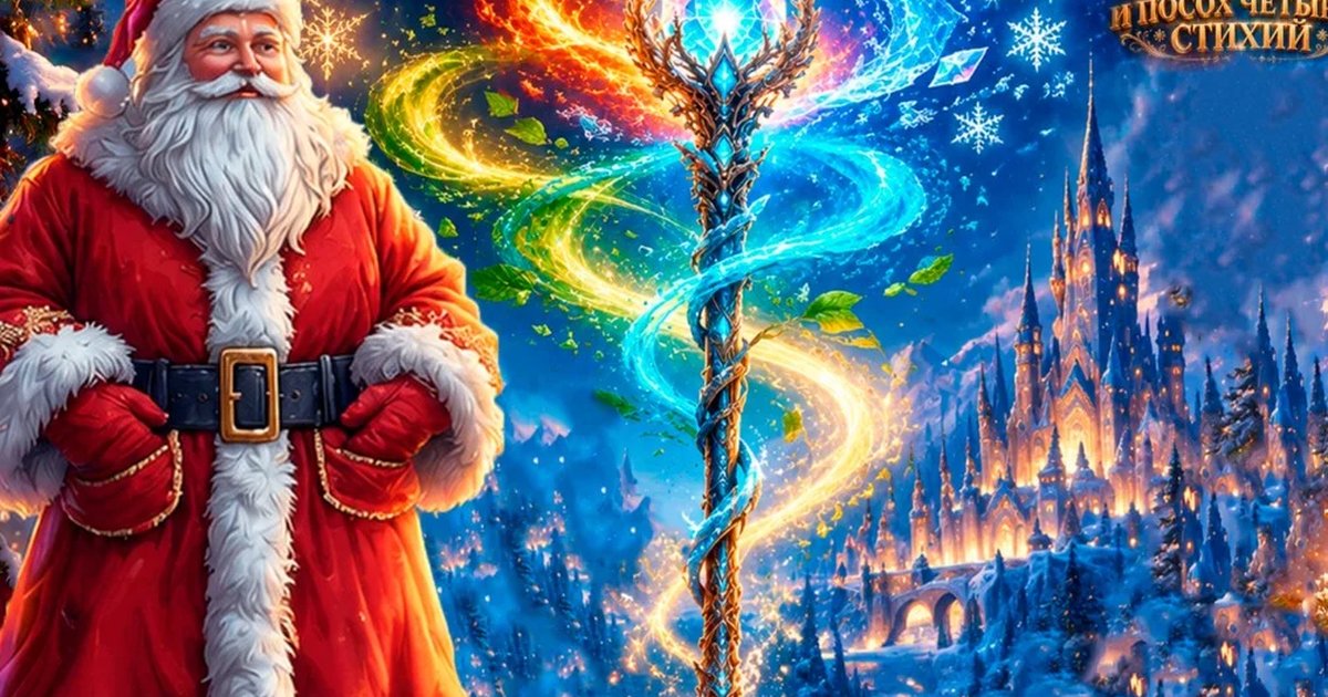 Афиша «Дед Мороз и посох четырёх стихий»