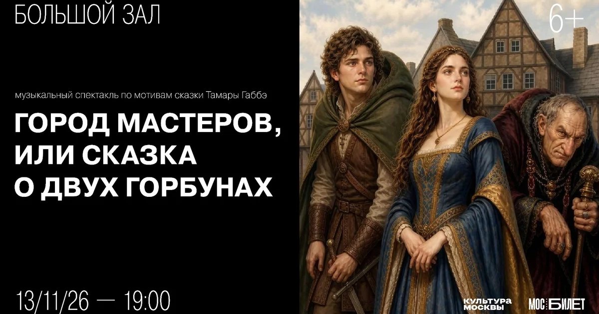 Афиша «Город мастеров, или Сказка о двух горбунах»