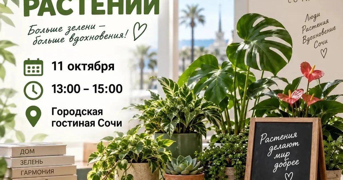 Афиша «Ярмарка комнатных растений»