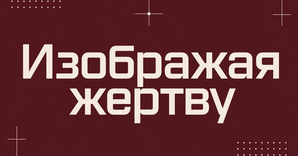 Афиша «Изображая жертву»
