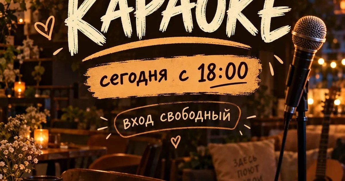 Афиша «Караоке в кофейне «Друзья»»