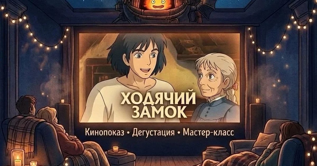 Афиша «Кинопоказ «Ходячий замок» с дегустацией»