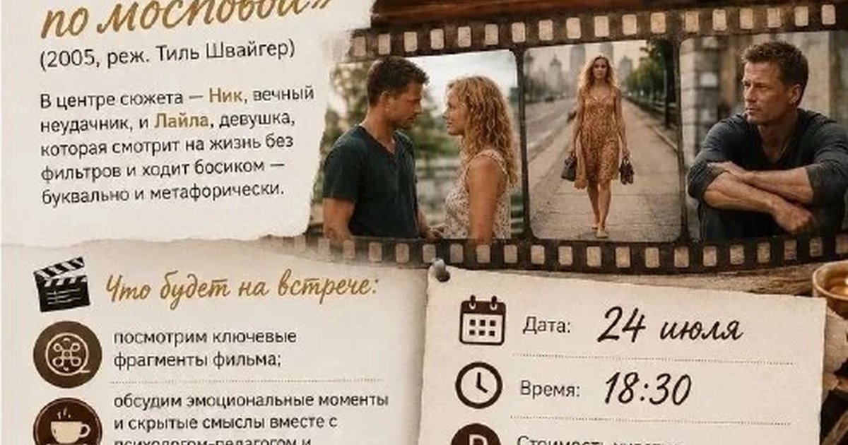 Афиша «Кинотерапия в кофейне «Буквально кофе»»