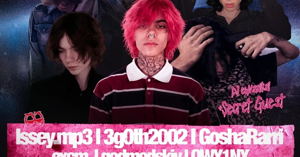 Афиша «Клабшоу 3g0th2002, Issey.mp3, GoshaRarri, QWY1NX, excm, godmodskiy в Москве | 30 октября | КЗ "Castle Hall"»