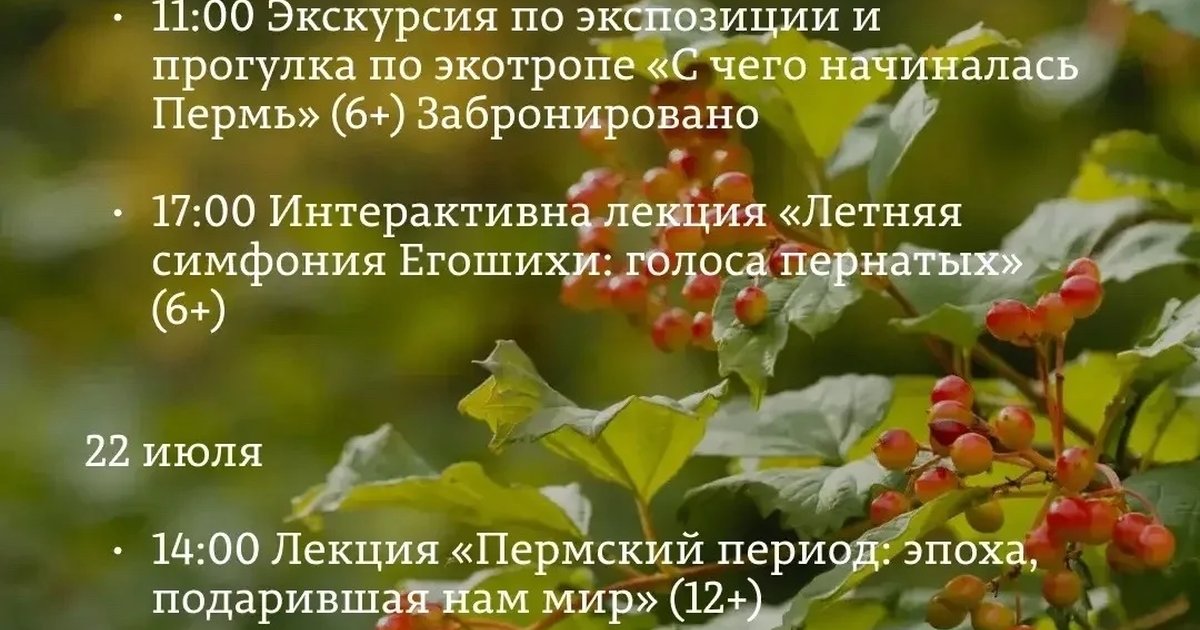 Афиша «Лекция «Пермский период: эпоха, подарившая нам мир»»
