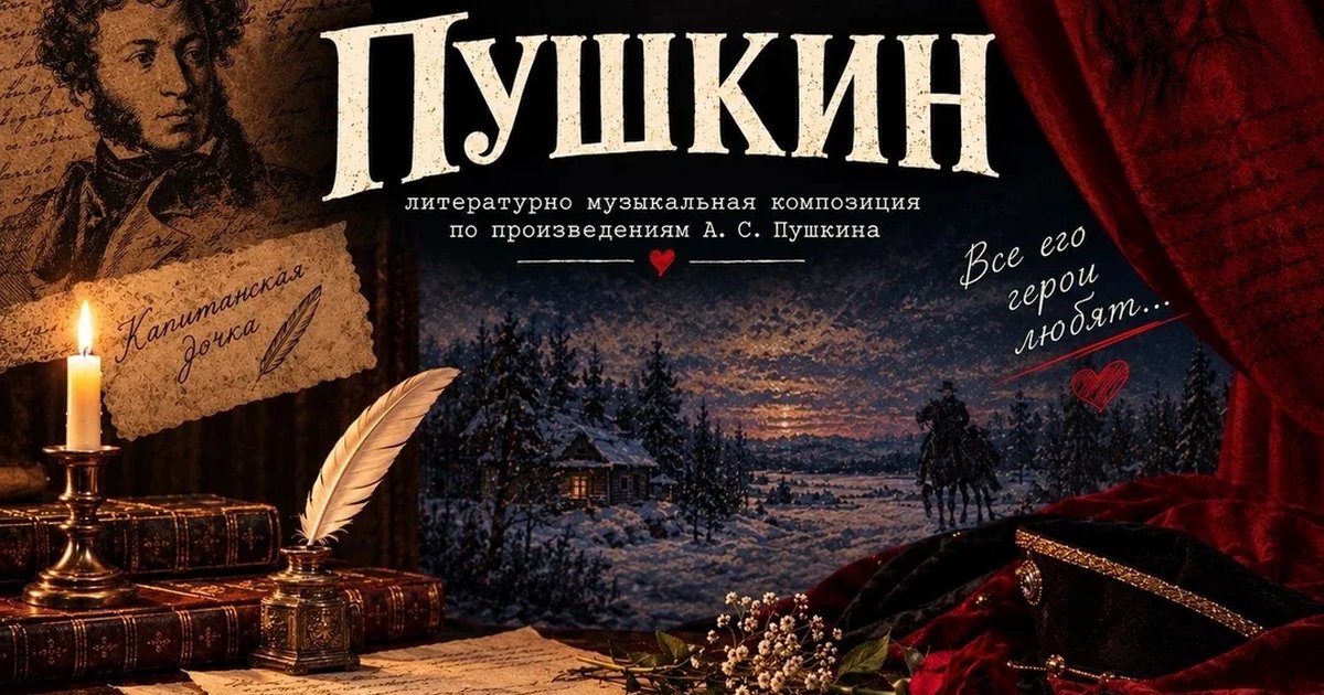 Афиша «Литературно-музыкальная композиция "ПУШКИН"»