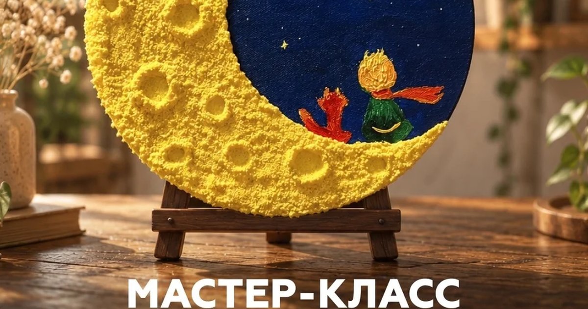 Афиша «Лунная сказка — мастер-класс по созданию рельефной картины»
