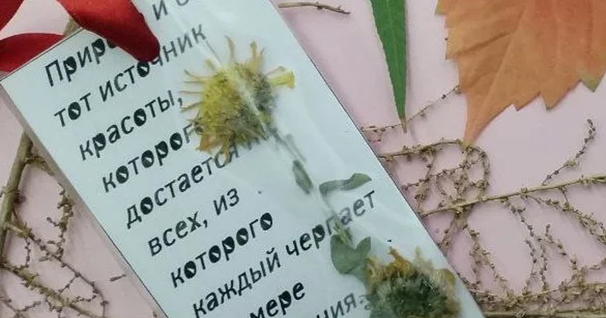 Афиша «Мастер-класс по изготовлению закладки-гербария: Остановись, мгновение»