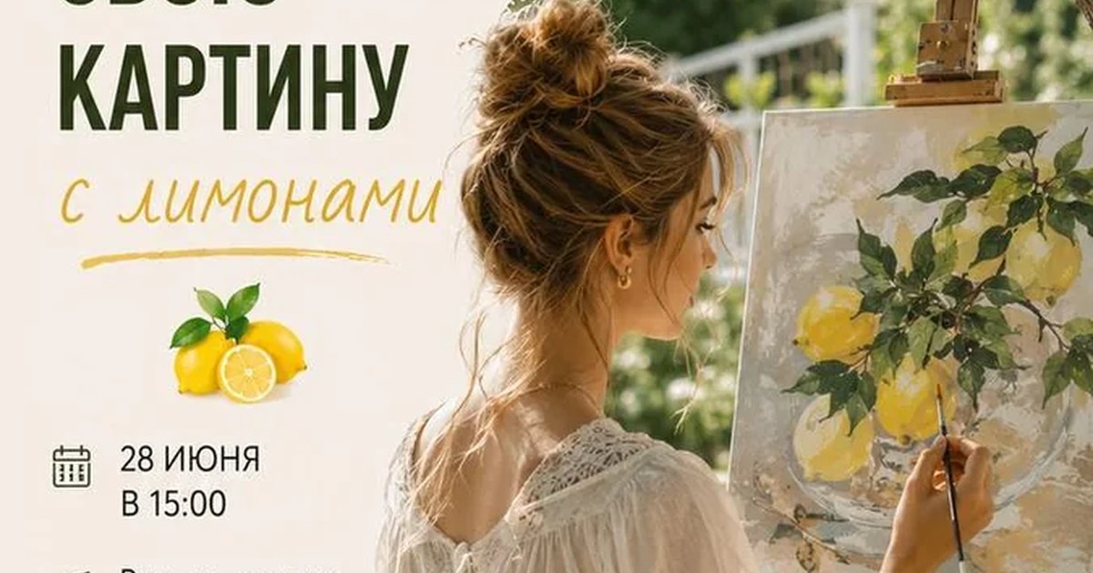 Мастер-класс по рисованию картины с лимонами