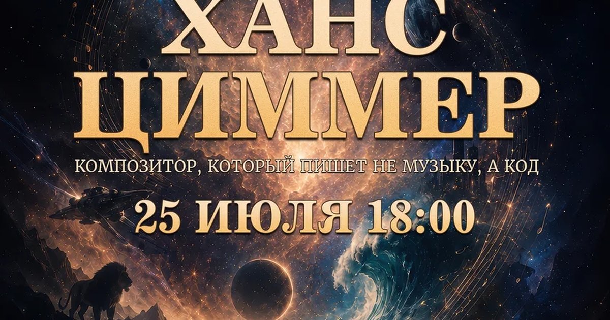Афиша «Музыкальная лекция о Хансе Циммере»