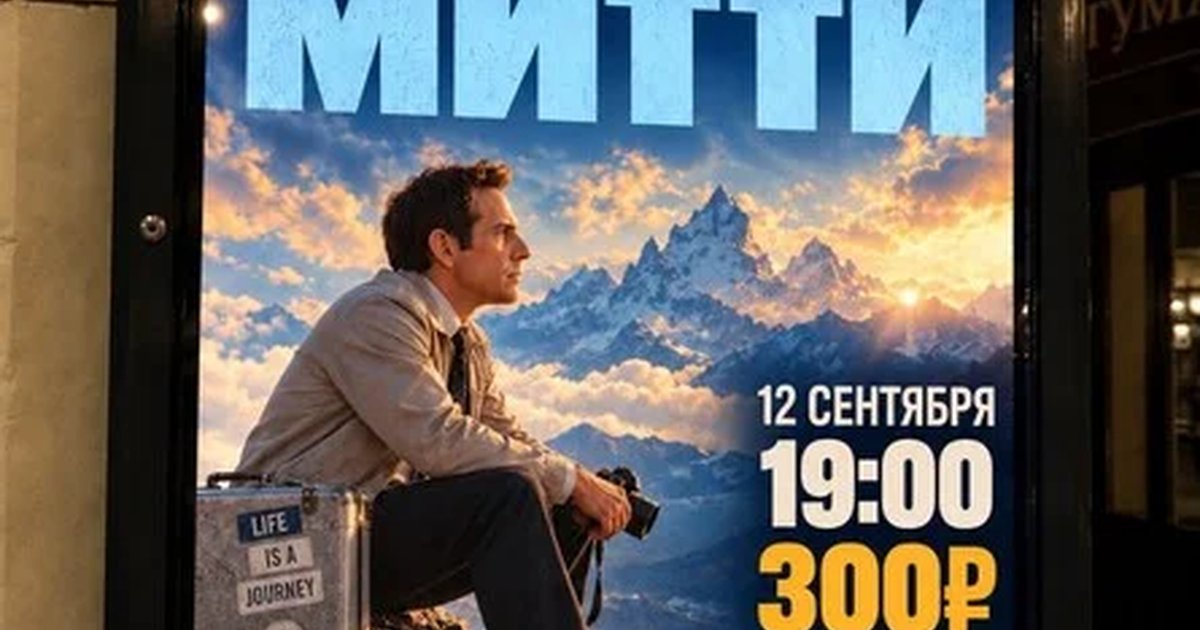 Афиша «Невероятная жизнь Уолтера Митти»