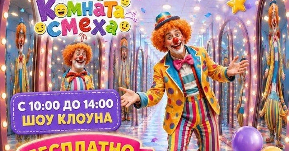Афиша «Открытие Комнаты смеха в парке «Ривьера»»