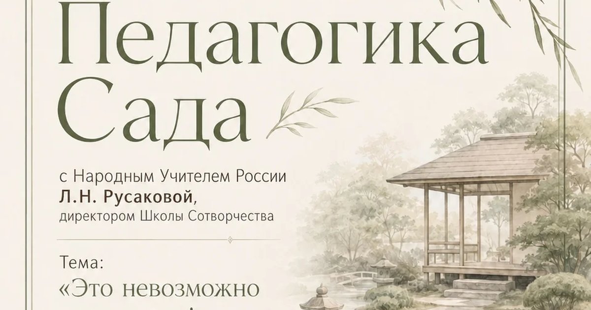 Афиша «Педагогика Сада»