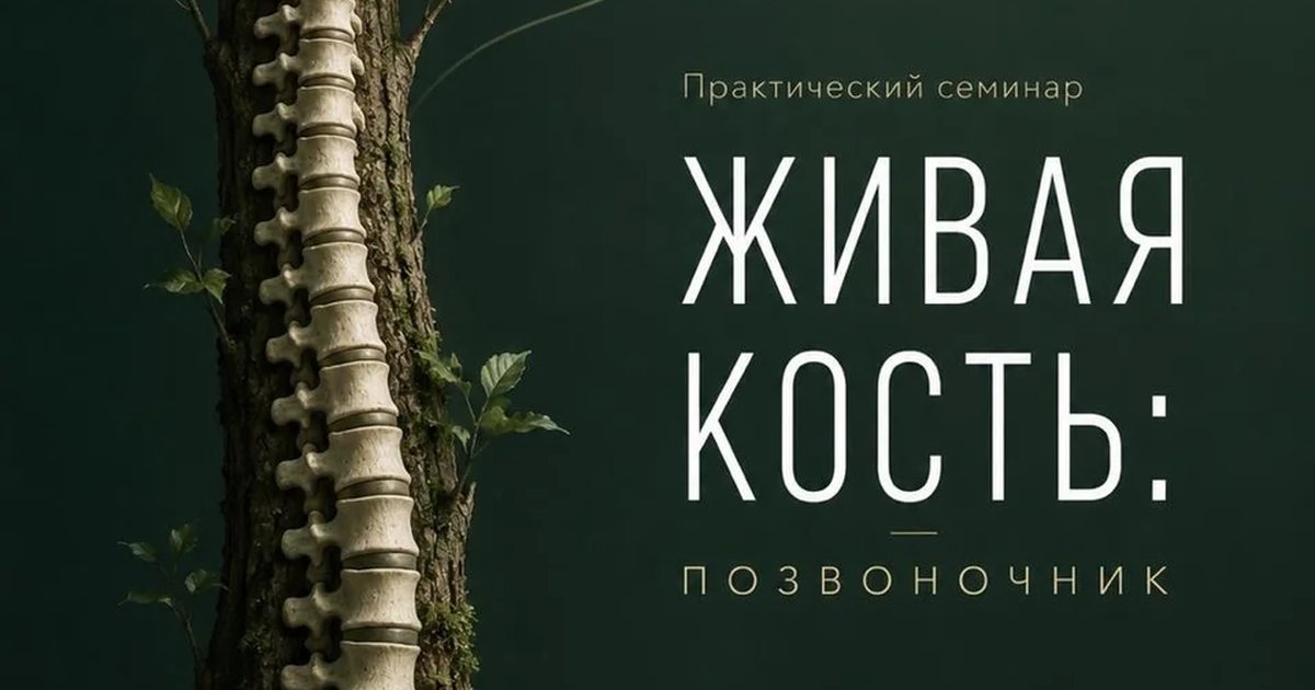 Афиша «Практический семинар «Живая кость: Позвоночник»»