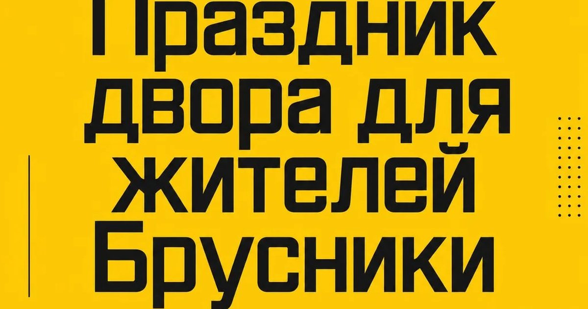 Праздник двора для жителей Брусники