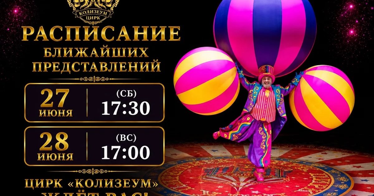 Представление в цирке «Колизеум»