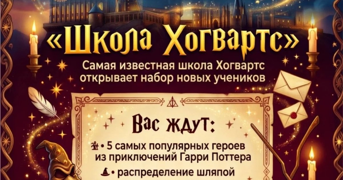 Афиша «Школа Хогвартс в ТРЦ Фан Фан»