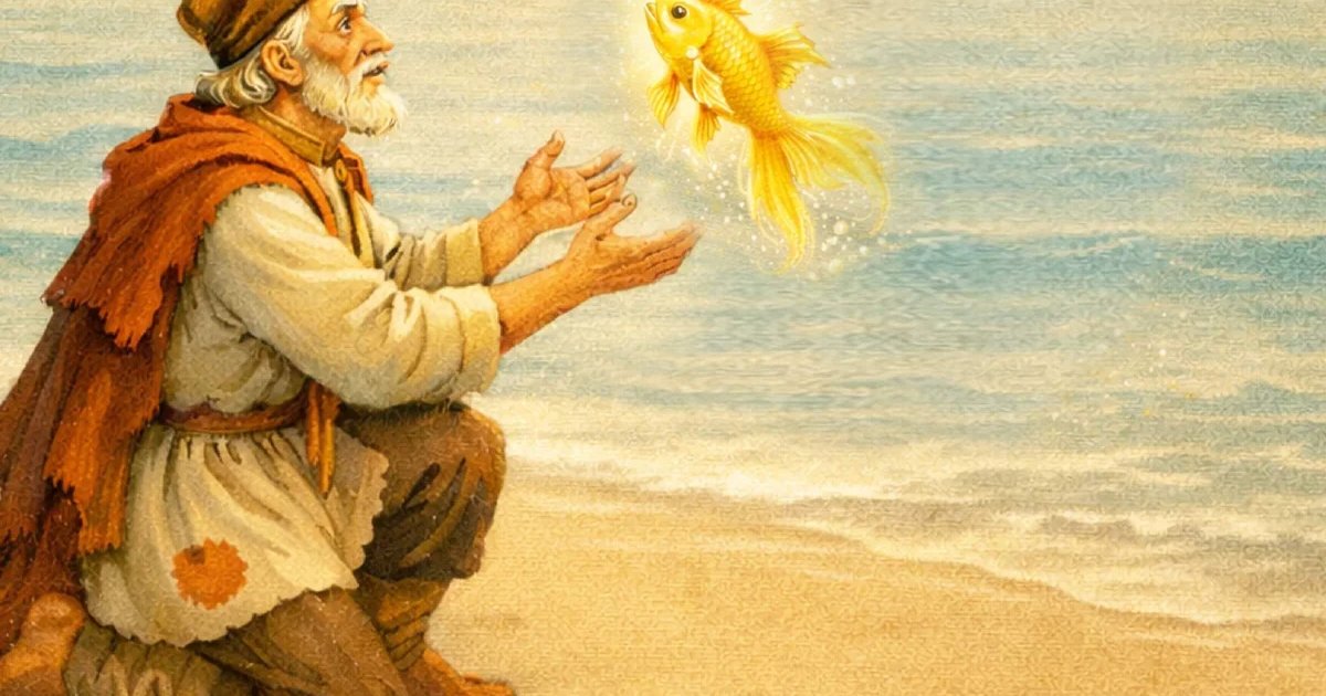 Афиша «Сказка о рыбаке и рыбке. А. С. Пушкин. Сказка с оркестром»