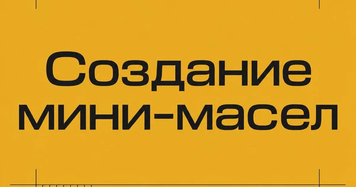 Создание мини-масел