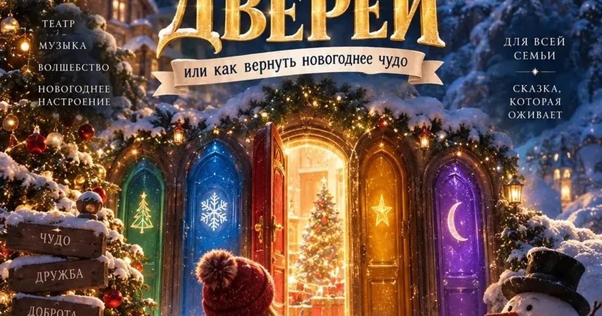 Афиша «Тайна пяти дверей, или Как вернуть новогоднее чудо»