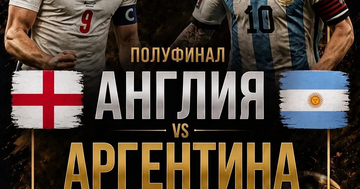 Афиша «Трансляция матча Англия — Аргентина»