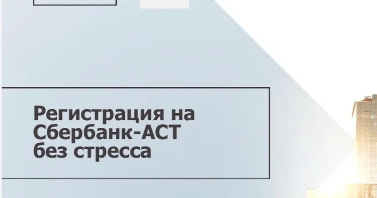 Вебинар «Регистрация на Сбербанк-АСТ без стресса»