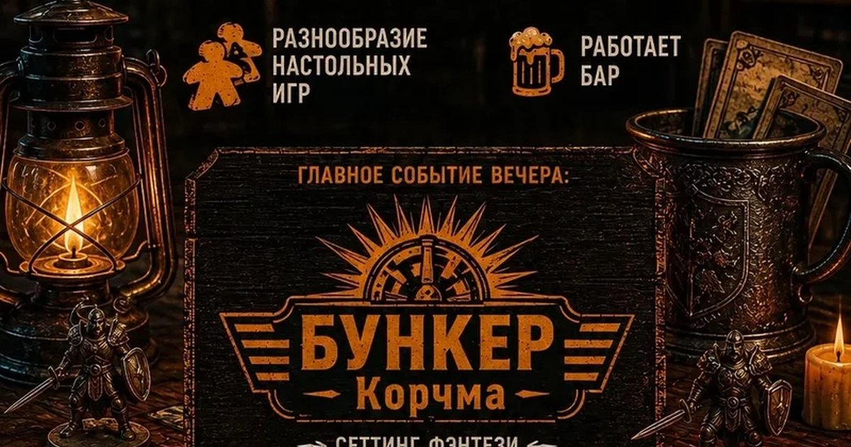 Афиша «Вечер настольных игр: «Бункер Корчма»»