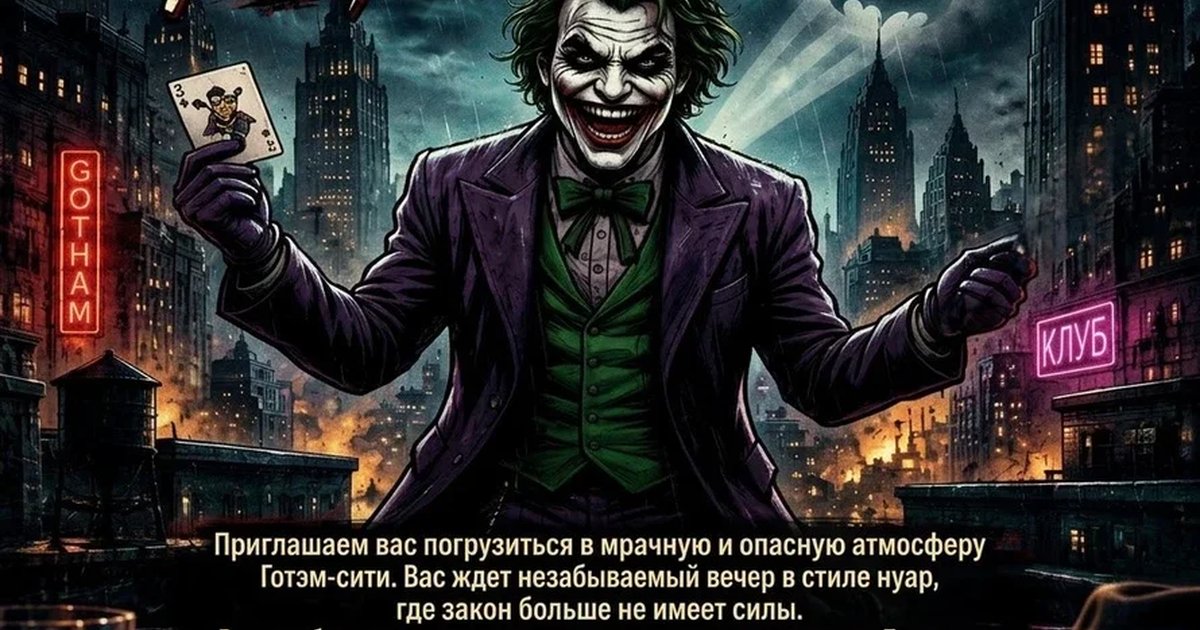Афиша «Вечеринка Готэм»