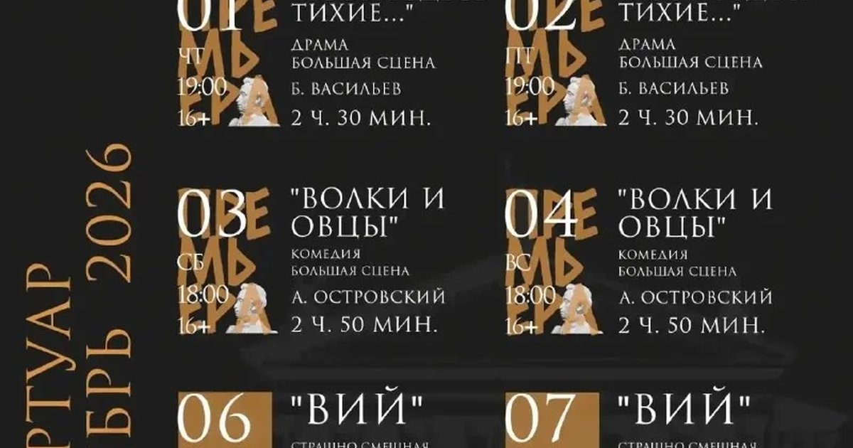 Афиша «Волки и овцы»