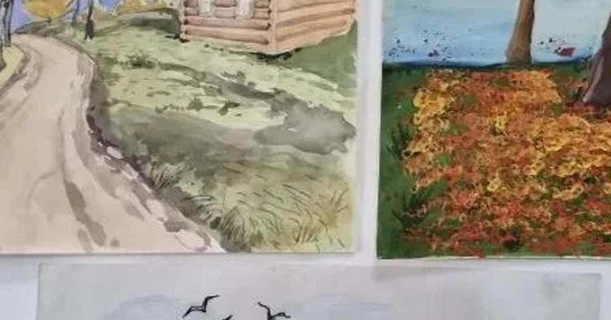 Афиша «Выставка детских рисунков “Золотая осень"»