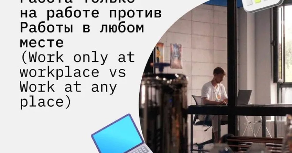 Афиша «Work only at workplace vs Work at any place»