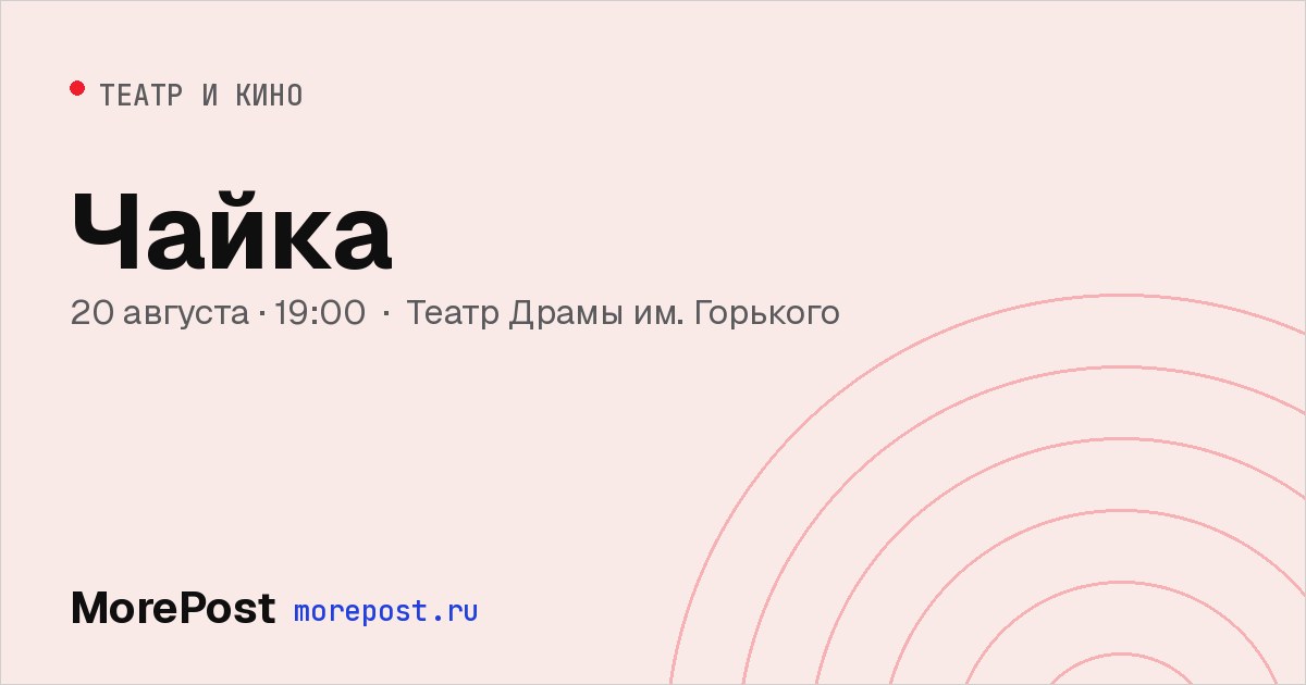 Афиша «Чайка»