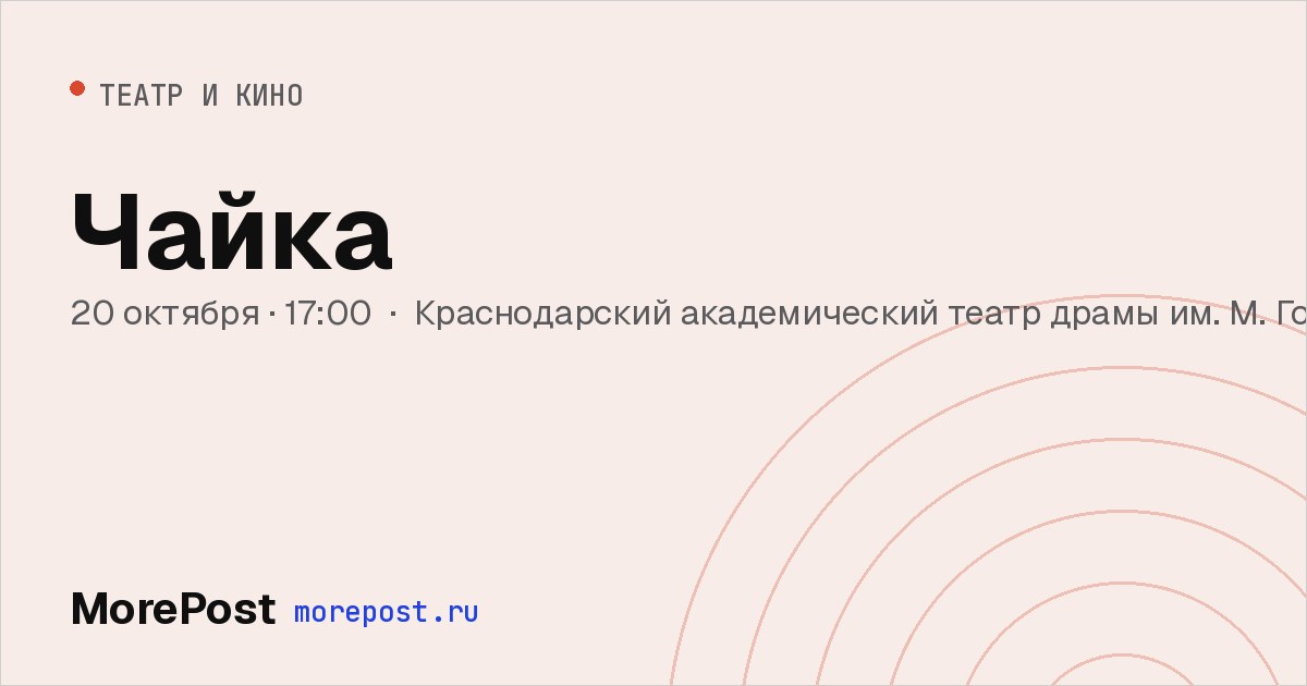Афиша «Чайка»