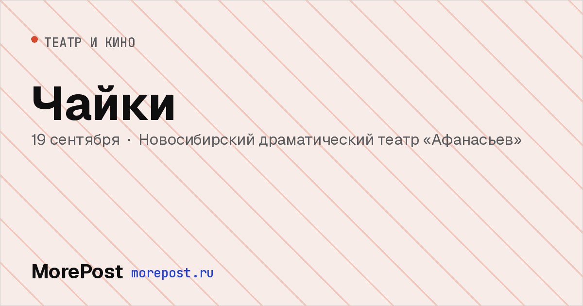Афиша «Чайки»