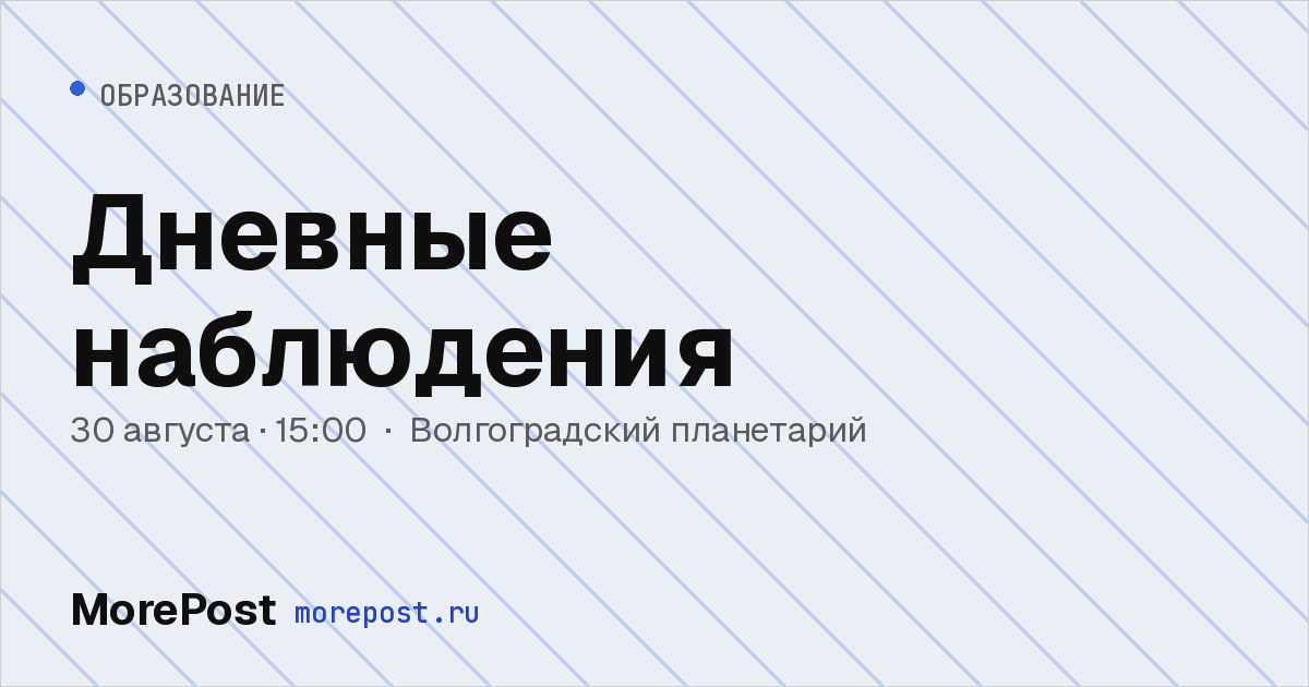 Афиша «Дневные наблюдения»