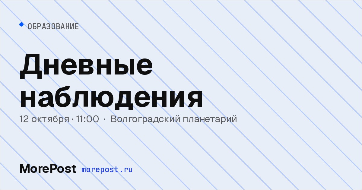 Афиша «Дневные наблюдения»