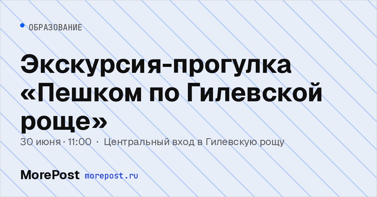 Афиша «Экскурсия-прогулка «Пешком по Гилевской роще»»