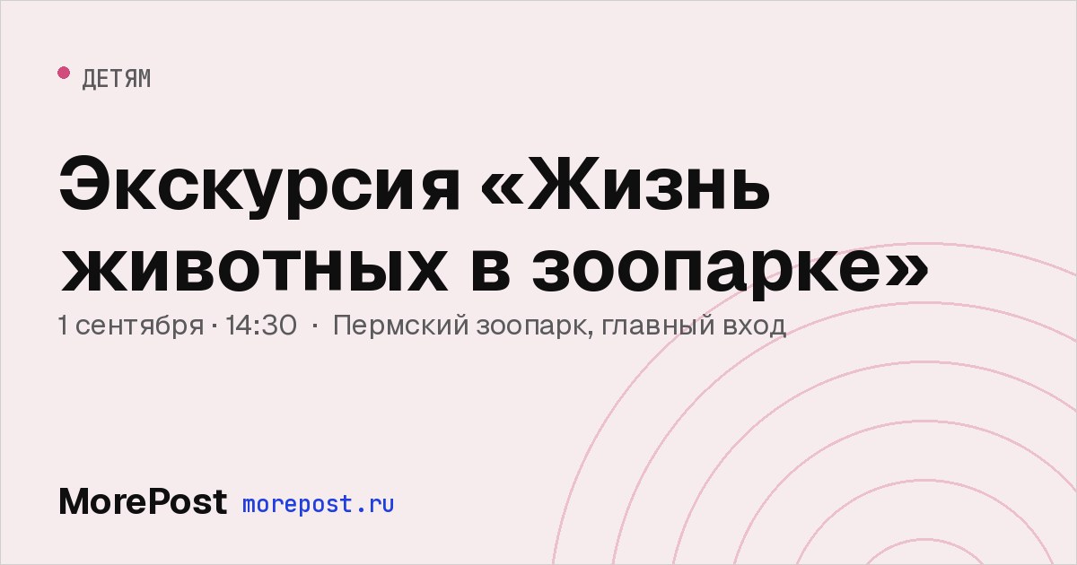 Афиша «Экскурсия «Жизнь животных в зоопарке»»