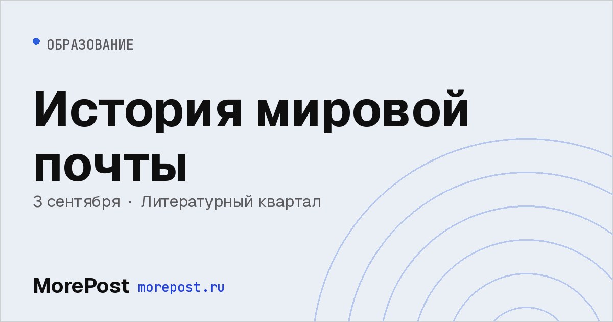 Афиша «История мировой почты»