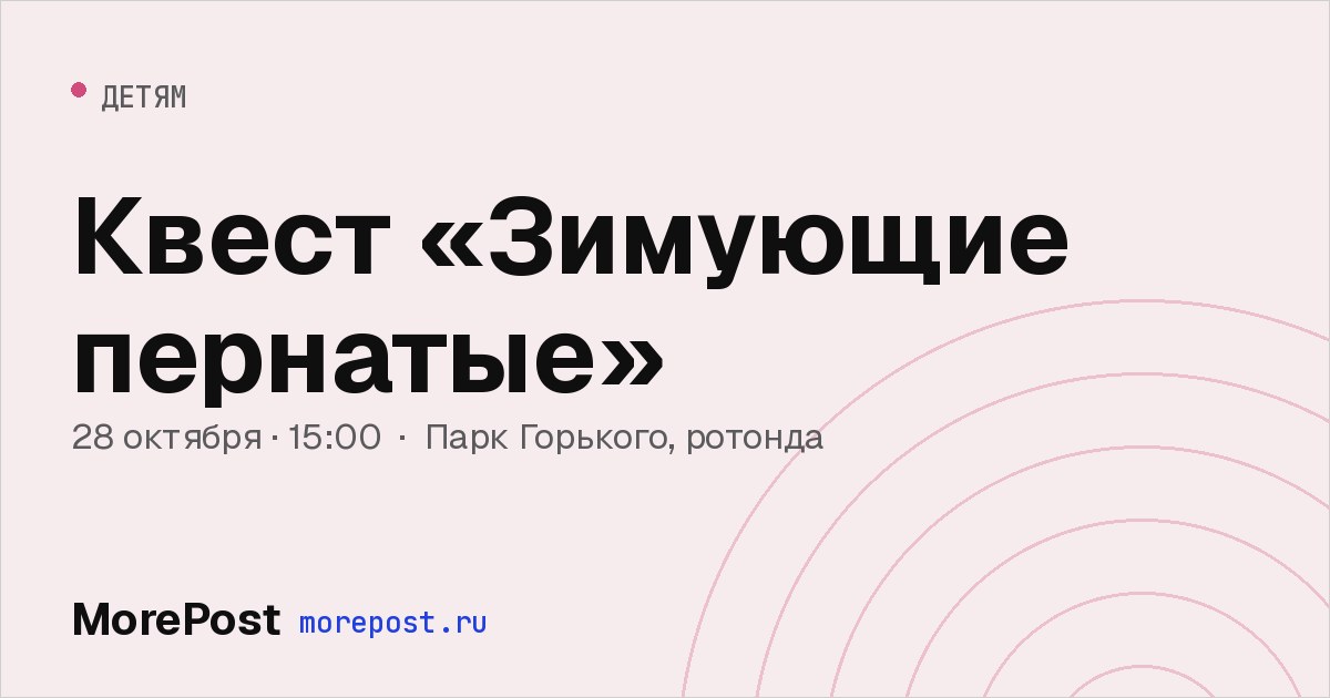 Афиша «Квест «Зимующие пернатые»»