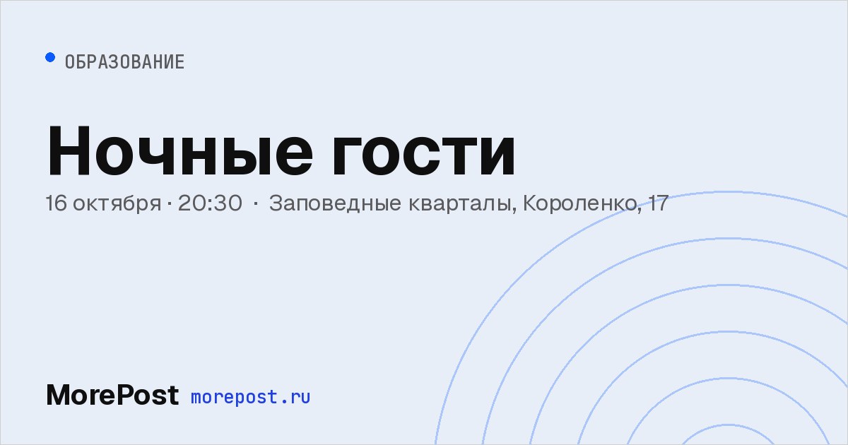 Афиша «Ночные гости»