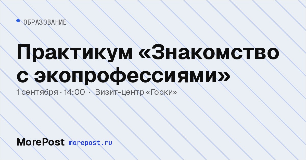 Афиша «Практикум «Знакомство с экопрофессиями»»