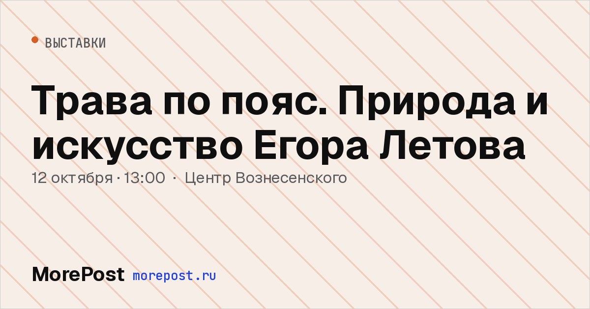 Афиша «Трава по пояс. Природа и искусство Егора Летова»