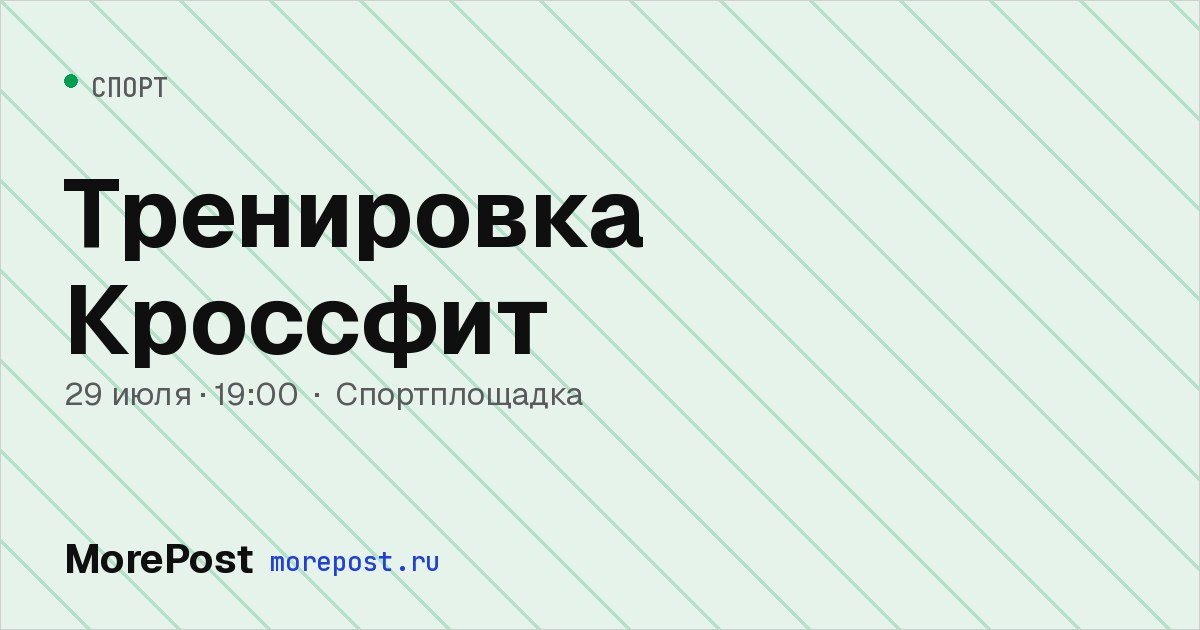 Афиша «Тренировка Кроссфит»