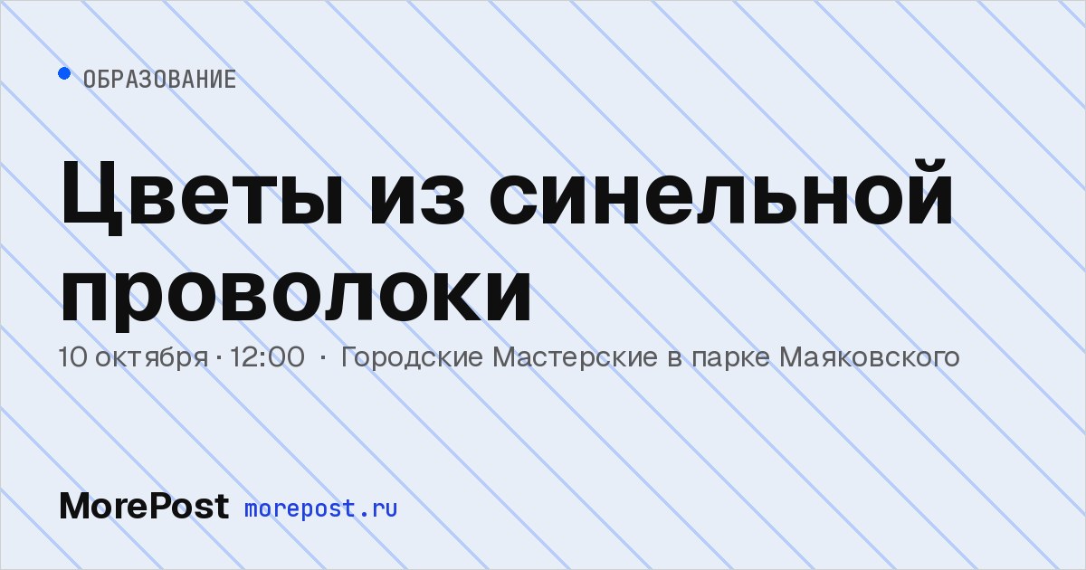 Афиша «Цветы из синельной проволоки»