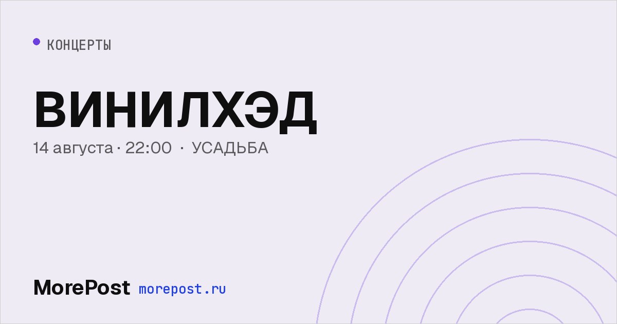 Афиша «ВИНИЛХЭД»