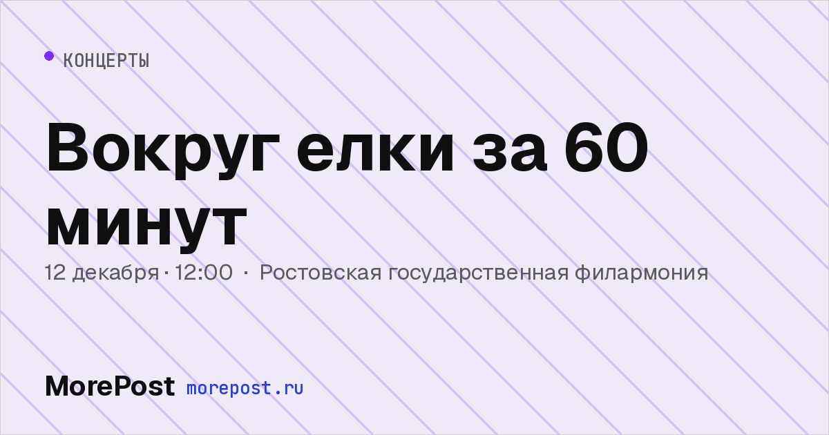 Афиша «Вокруг елки за 60 минут»